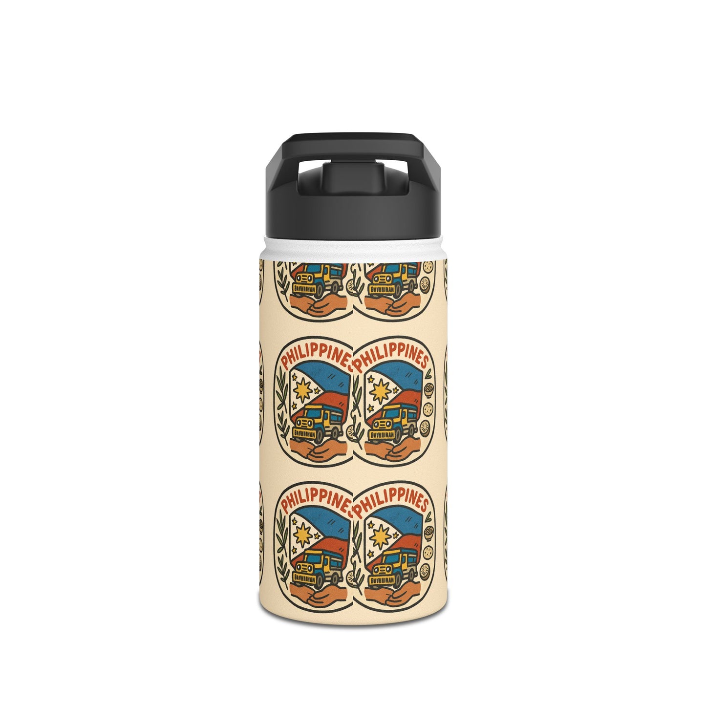 Philippines-themed Stainless Steel Water Bottle, Eco-Friendly Travel Mug, Outdoor Sports Hydration, Gift for Travelers, Summer Adventure