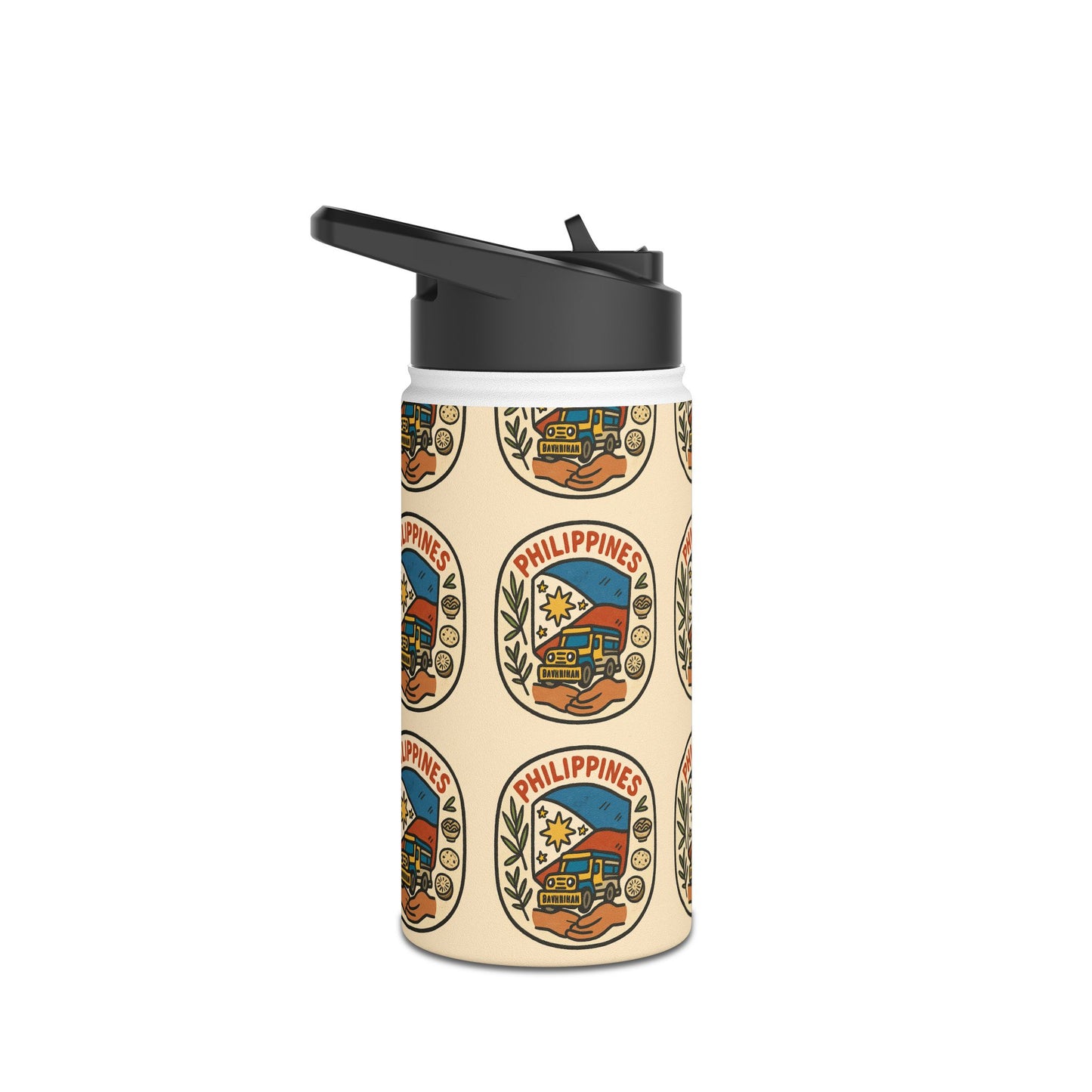 Philippines-themed Stainless Steel Water Bottle, Eco-Friendly Travel Mug, Outdoor Sports Hydration, Gift for Travelers, Summer Adventure