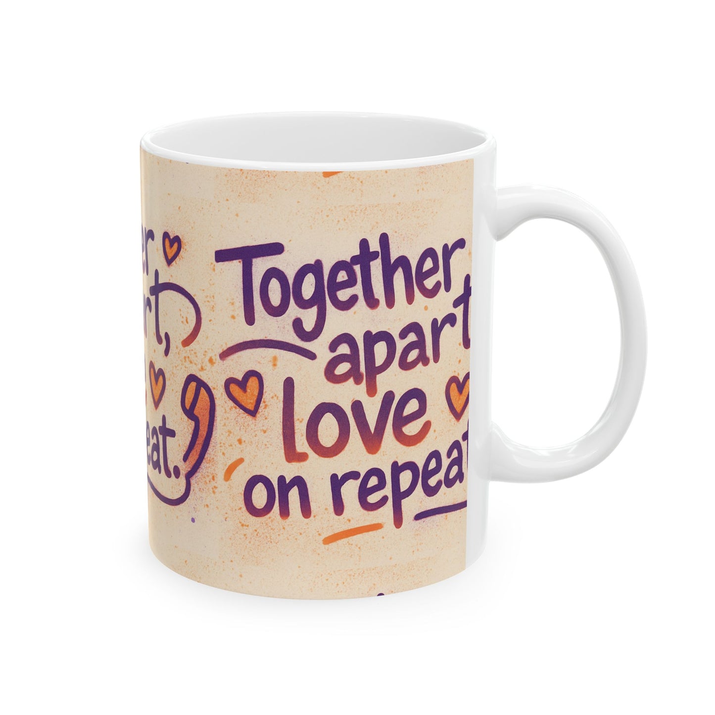 Mug - Together Apart Love on Repeat - Graffiti Style Design