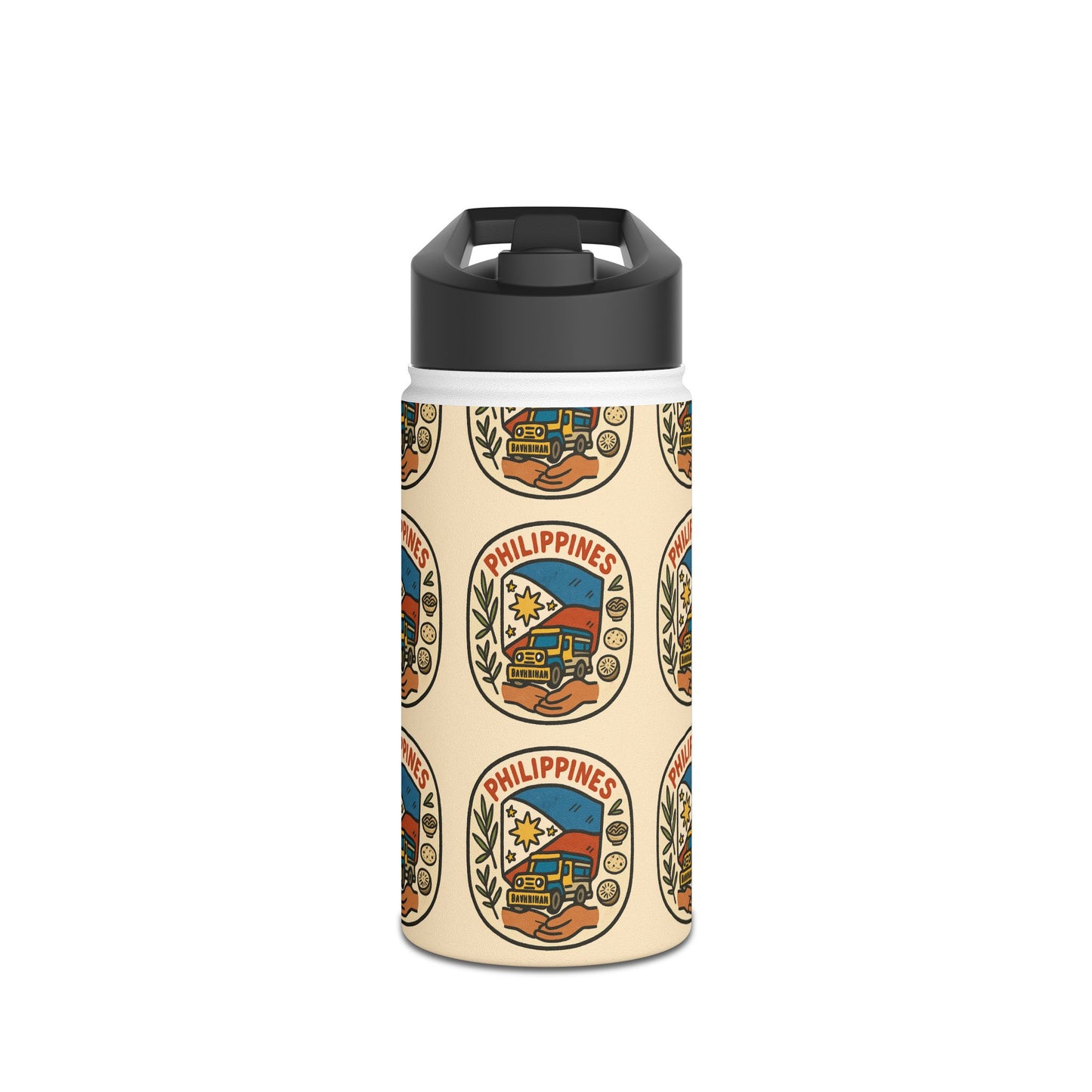 Philippines-themed Stainless Steel Water Bottle, Eco-Friendly Travel Mug, Outdoor Sports Hydration, Gift for Travelers, Summer Adventure