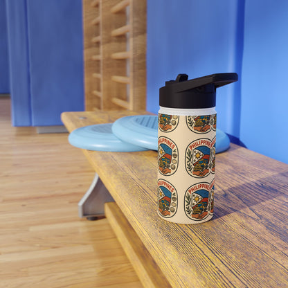 Philippines-themed Stainless Steel Water Bottle, Eco-Friendly Travel Mug, Outdoor Sports Hydration, Gift for Travelers, Summer Adventure